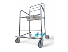 Cadeira de Banho Inox Hospitalar Obeso com Rodízios Giratórios