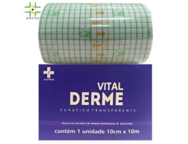 Curativo Filme Transparente Rolo 10cm x 10m - Vital Derme