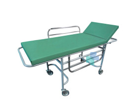 Carro Maca Padiola Obeso Inox com Suporte de Soro e Grades - Cap. 250Kg