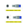 Sensor de Oximetria General Meditech - GMI - Newtech Clipe Adulto Compatível Opcional: conector redel 5 pinos 1 guia conector redel 6 pinos 2 guias 40º  graus