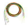 Eletrodo para EEG Estanho Pino TP Fêmea 1,52m - Jogo 05 unidades - *Fios Coloridos