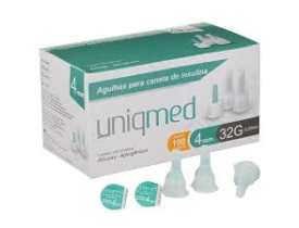 Agulhas para Caneta de Insulina Uniqmed 4mm x 32G (0.23mm)
