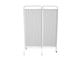 Biombo Duplo Dobrável, Cortinas PVC, com Rodízios