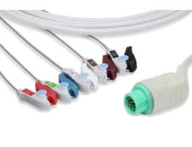 Cabo de ECG 5 Vias Mindray Beneview T5 T8, IPM 9800, IMEC 10 IMEC 12