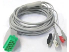 Cabo de ECG 3 Vias GE Marquette - Garra Neo Pinch - Compatível