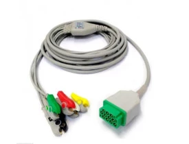 Cabo de ECG 5 Vias compatível com GE Marquette Dash, Carescape e linha B