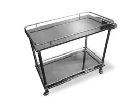 Carro Curativo Aço Inox com Puxador - Sem Balde e Bacia 