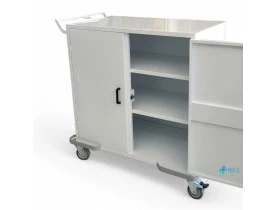 Carro Hospitalar para Transporte de Roupa Limpa com Portas