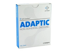 Curativo Adaptic 7,5x7,5cm Systagenix Malha Não Aderente Para Queimaduras e Feridas