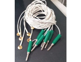 Eletrodo para EEG Pino Banana Prata 1,20m Jogo 25un