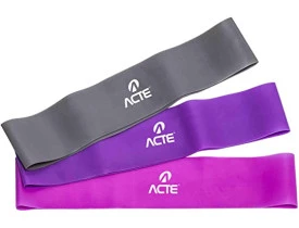 Kit Mini Band 3 Intensidades Rosa, Roxo e Cinza T71-R Acte Sports