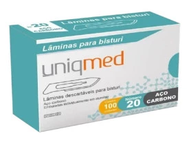 Lâminas para Bisturi uniqmed numero 20