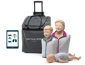 Pacote Little Family QCPR Manequim para RCP Laerdal Little Anne + Little Junior + Baby Anne