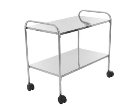 Mesa Auxiliar Inox 40x60x80cm com Alças e rodízios NG2 Medical