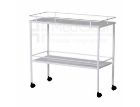 Mesa Auxiliar com Varanda e Rodízios - 43x93x80 cm