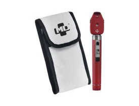 Oftalmoscópio MD OMNI 3000 LED - Vermelho - com Estojo Macio