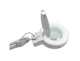 Lupa com Iluminação Led e Braço Articulado de Bancada Ampliação 8x