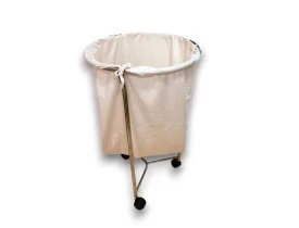 Suporte Hamper Inox Coletor de Roupa Hospitalar Capacidade 100 a 150 Litros.