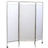 Biombo Triplo Hospitalar Inox Rodízios e Cortinas Pvc