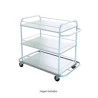 Carro Para Transporte de Bandejas - 03 prateleiras - Aço Inox