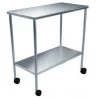 Mesa Auxiliar Aço Inox 0,40x0,80x0,80 Com Rodízios