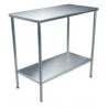 Mesa Auxiliar Aço Inox 40x80x80 cm - Sem Rodízios